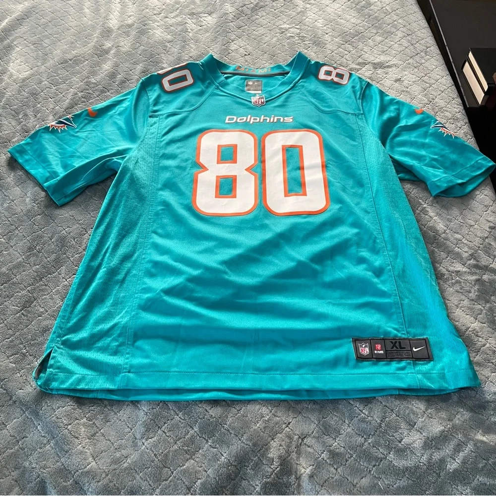 Miami Dolphins NFL Nike 80 Amendola Football‎ Jersey Men's XL Aqua